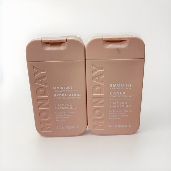 Smooth Monday Shampoo 2pc Set - For Curly, Frizzy, and Dull Hair - 200ml each - Picture 1 of 4